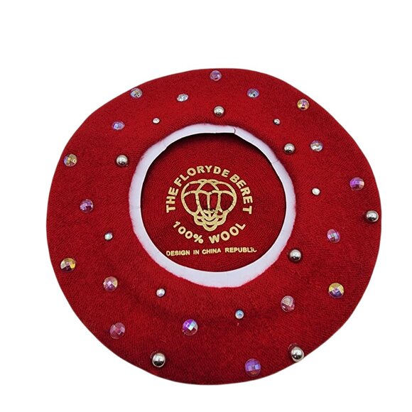 The Floryde Beret Women\'s 100% Wool Embellished Beret - OS main image 4